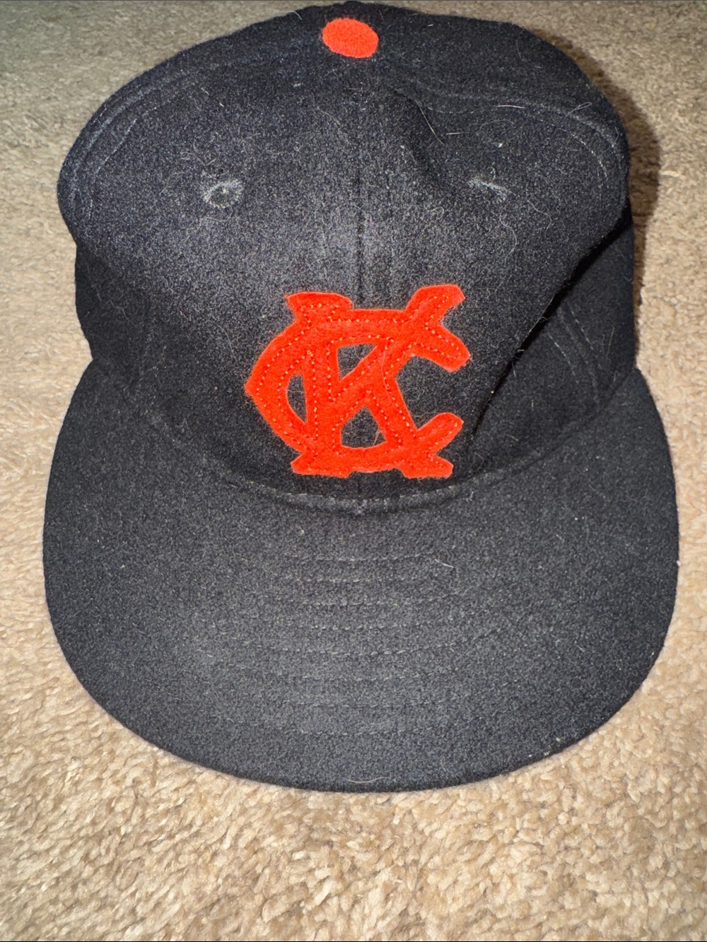 Ebbets Field Flannels for J. Crew embroidered KC Kansas City Black Hat